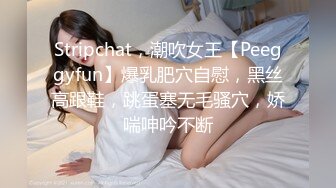 Stripchat，潮吹女王【Peeggyfun】爆乳肥穴自慰，黑丝高跟鞋，跳蛋塞无毛骚穴，娇喘呻吟不断